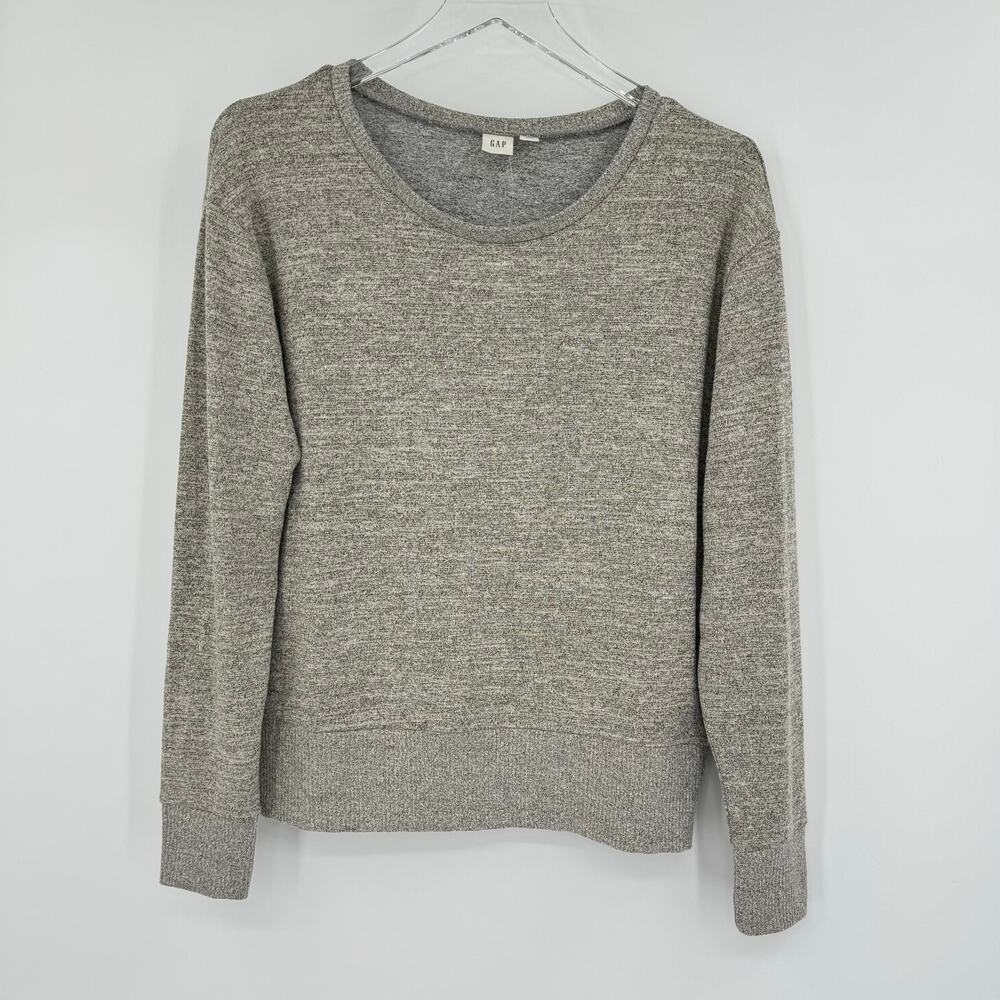 Gap pullover sweater crew gold silver metallic shimmer lurex size small NEW